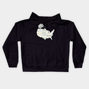 All 59 US National Parks T-Shirt Kids Hoodie